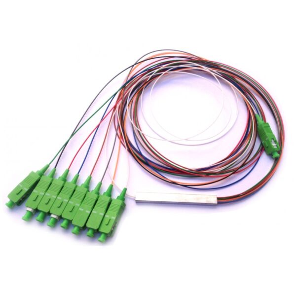 PLC splitter SC-UPC 9mm divisor de acero 1 m 1x2 Color